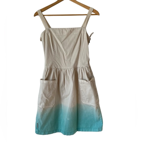 Prada Milano White & Teal Cotton Jumper Dress - Picture 4 of 16